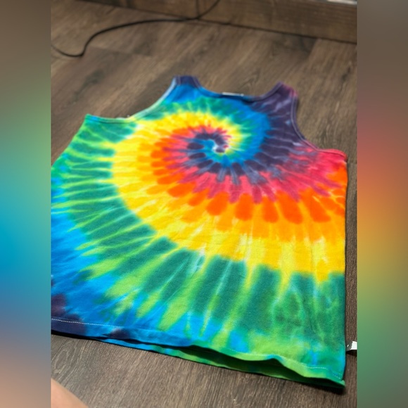 Rainbow tie dye Disneyland muscle t shirt size Large - Picture 14 of 17